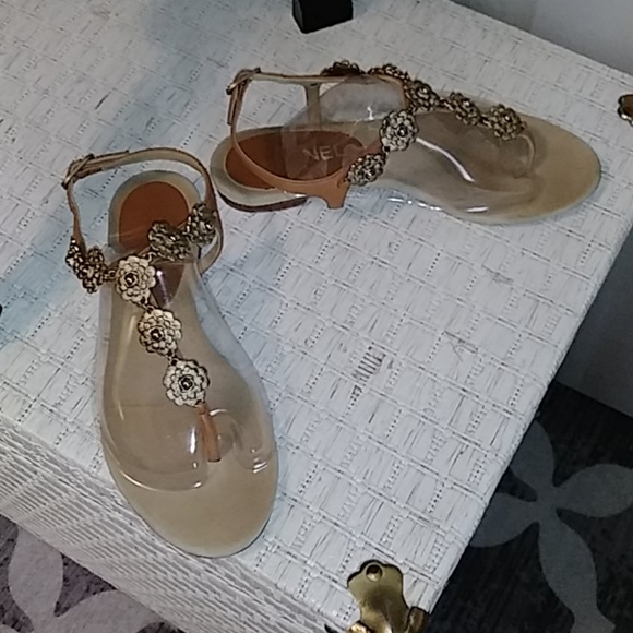 CHANEL Shoes - Chanel Camellia T-strap Sandal 36/6